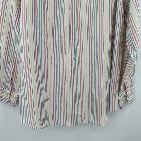 Brooks Brothers Rainbow Striped Long Sleeve Button Down Original‎ Polo Shirt XL - Picture 10 of 10